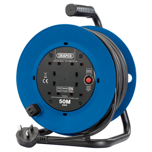230V Four Socket Industrial Cable Reel, 50m - 02120_DCR5013ICE.jpg