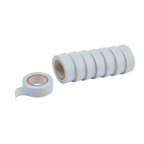 Insulation Tape to BSEN60454/Type2, 10m x 19mm, White (Pack of 8) - 11911_1.jpg