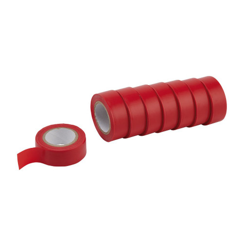 Draper Expert Insulation Tape to BSEN60454/Type2, 10m x 19mm, Red (Pack of 8) - 11912_1.jpg