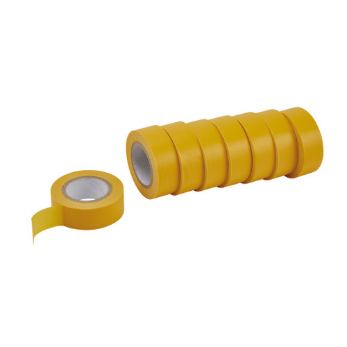 Insulation Tape to BSEN60454/Type2, 10m x 19mm, Yellow (Pack of 8) - 11913_1.jpg