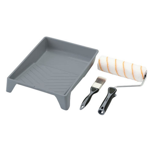 Medium Pile Polyester Paint Roller and Brush Set with Soft Grip (4 Piece) - 20947_1.jpg