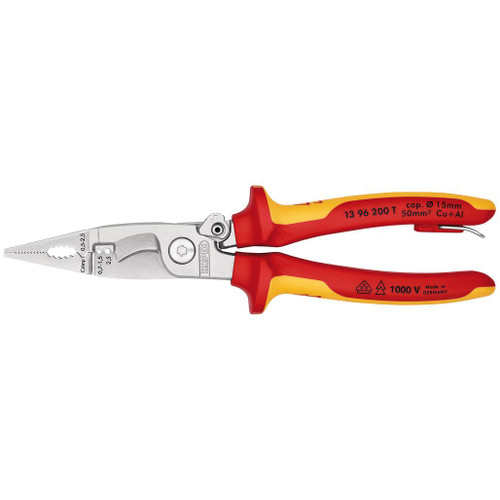 KNIPEX 13 96 200 T BK VDE Pliers for Electrical Installation, 200mm - 25221_1.jpg