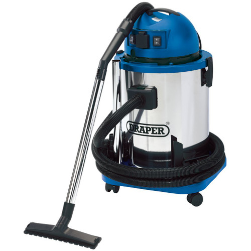 Wet & Dry Vacuum Cleaner with Stainless Steel Tank, 50L, 1400W & 230V Power Tool Socket - 48499_WDV50SS.jpg