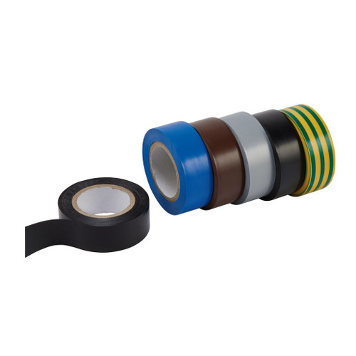 Draper Expert Insulation Tape, 10m x 19mm, Mixed Colours (Pack of 6) - 90086_1.jpg